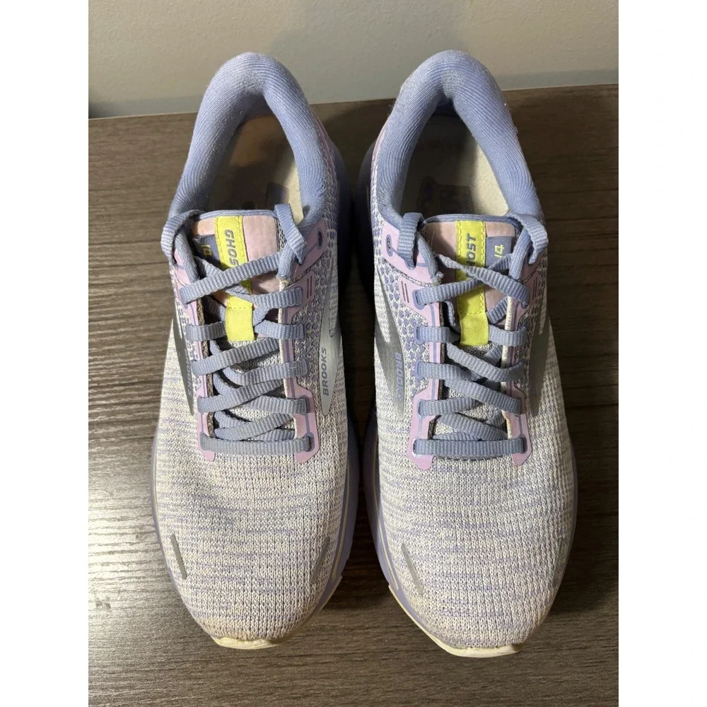 Brooks‎ Ghost 14 Women's Running Shoes Lilac Purple Lime Size 8.5